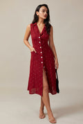 Chloe Grace | Red Polka Dot Midi Dress