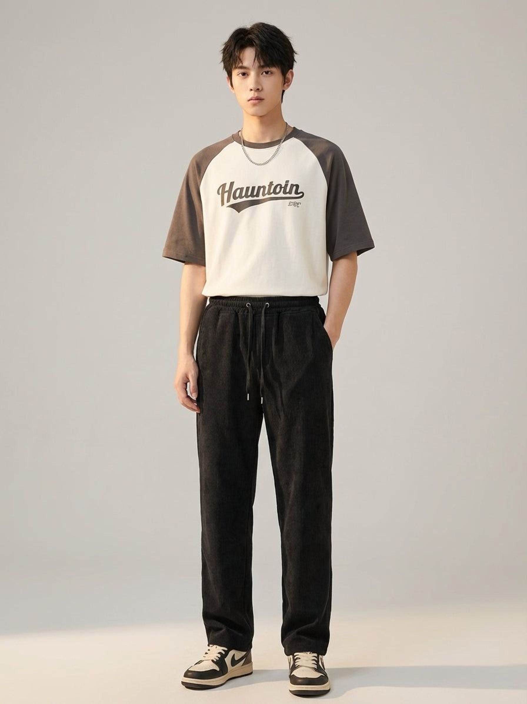 Luca Varn | Men's Corduroy Cargo Shorts Brown