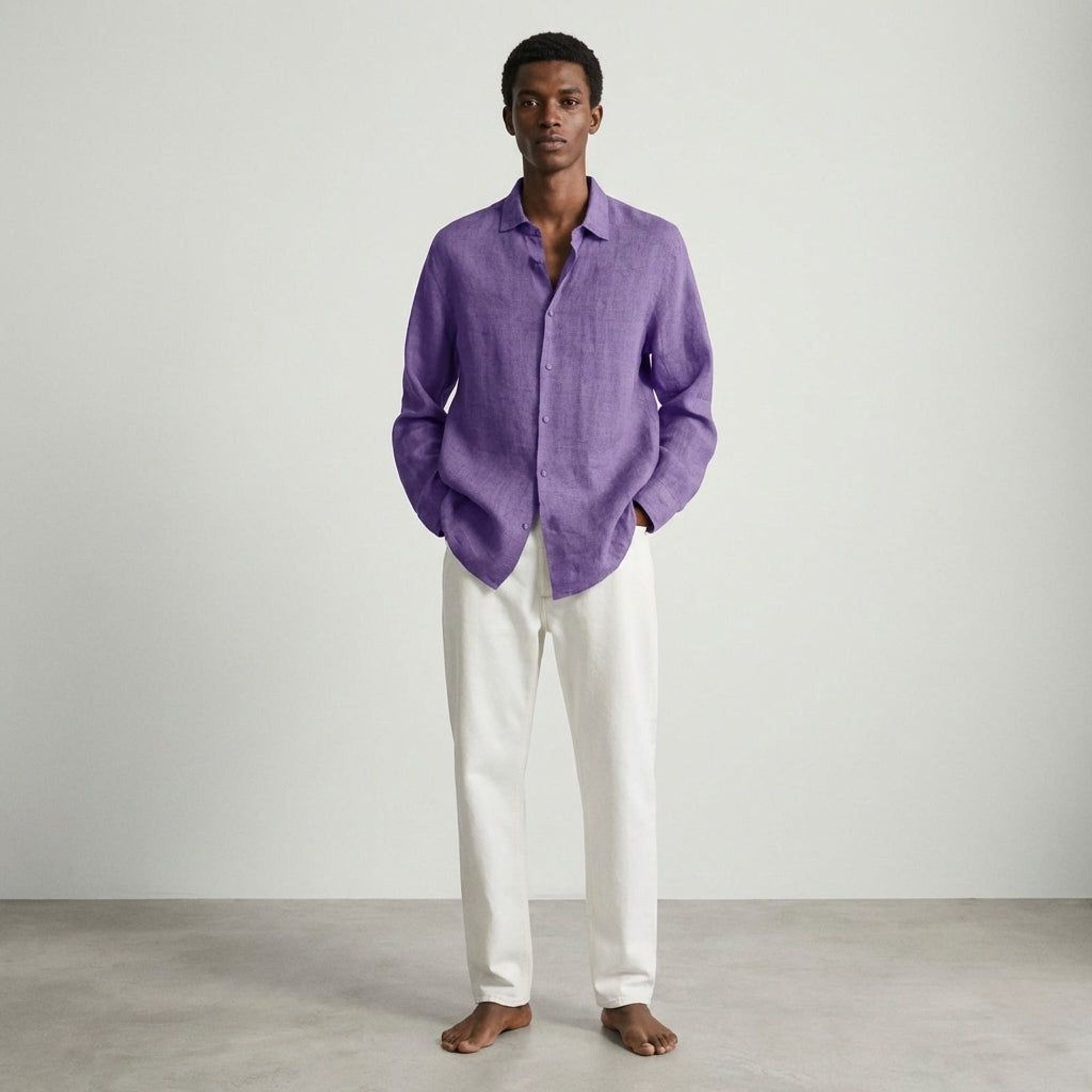 Mathis Corvo | Men's Classic Fit Linen Shirt