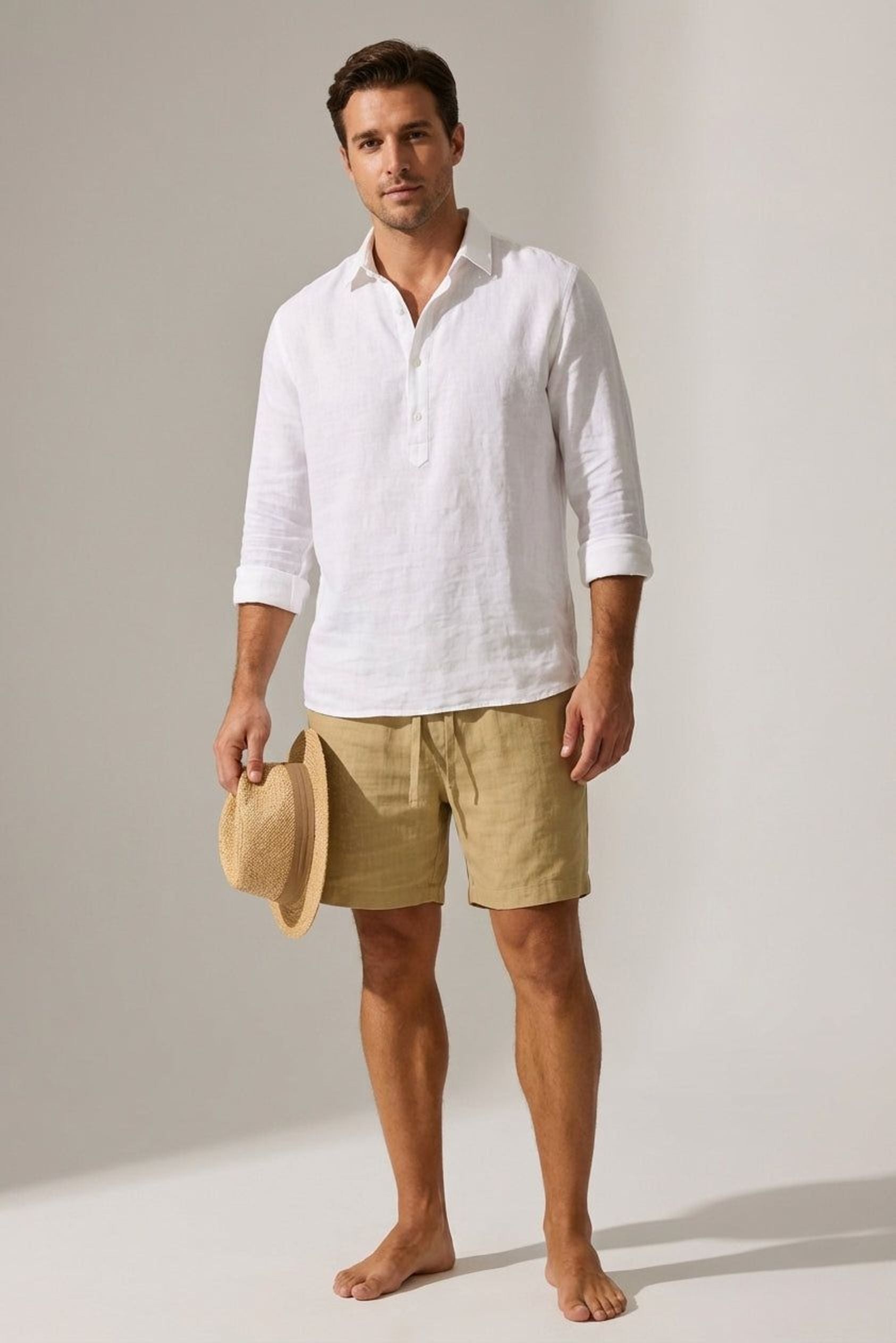 Julien Voss | Men's Cotton-Linen Blend Shorts
