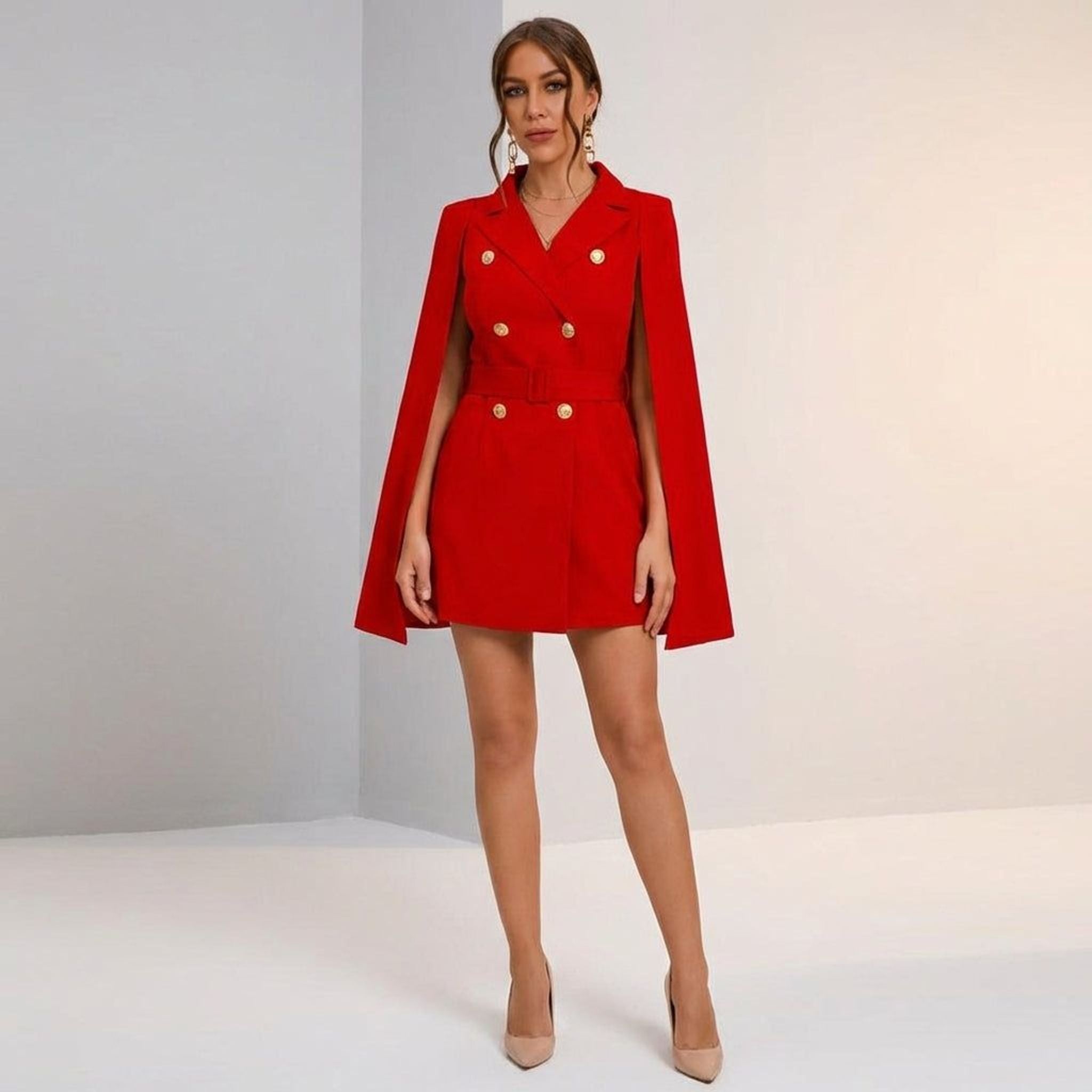 Elodie Vire | Women's Cape Blazer Mini Dress