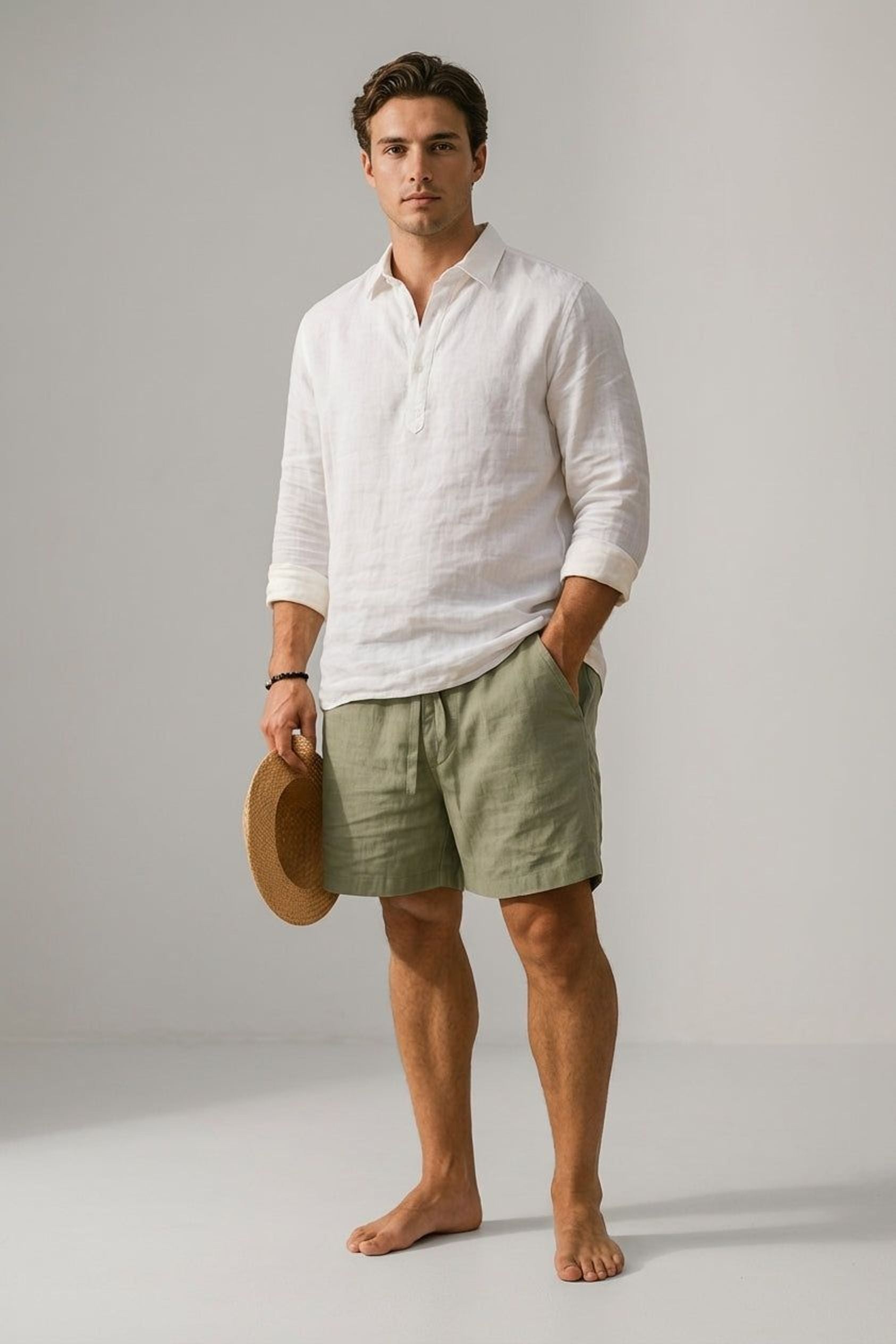 Julien Voss | Men's Cotton-Linen Blend Shorts