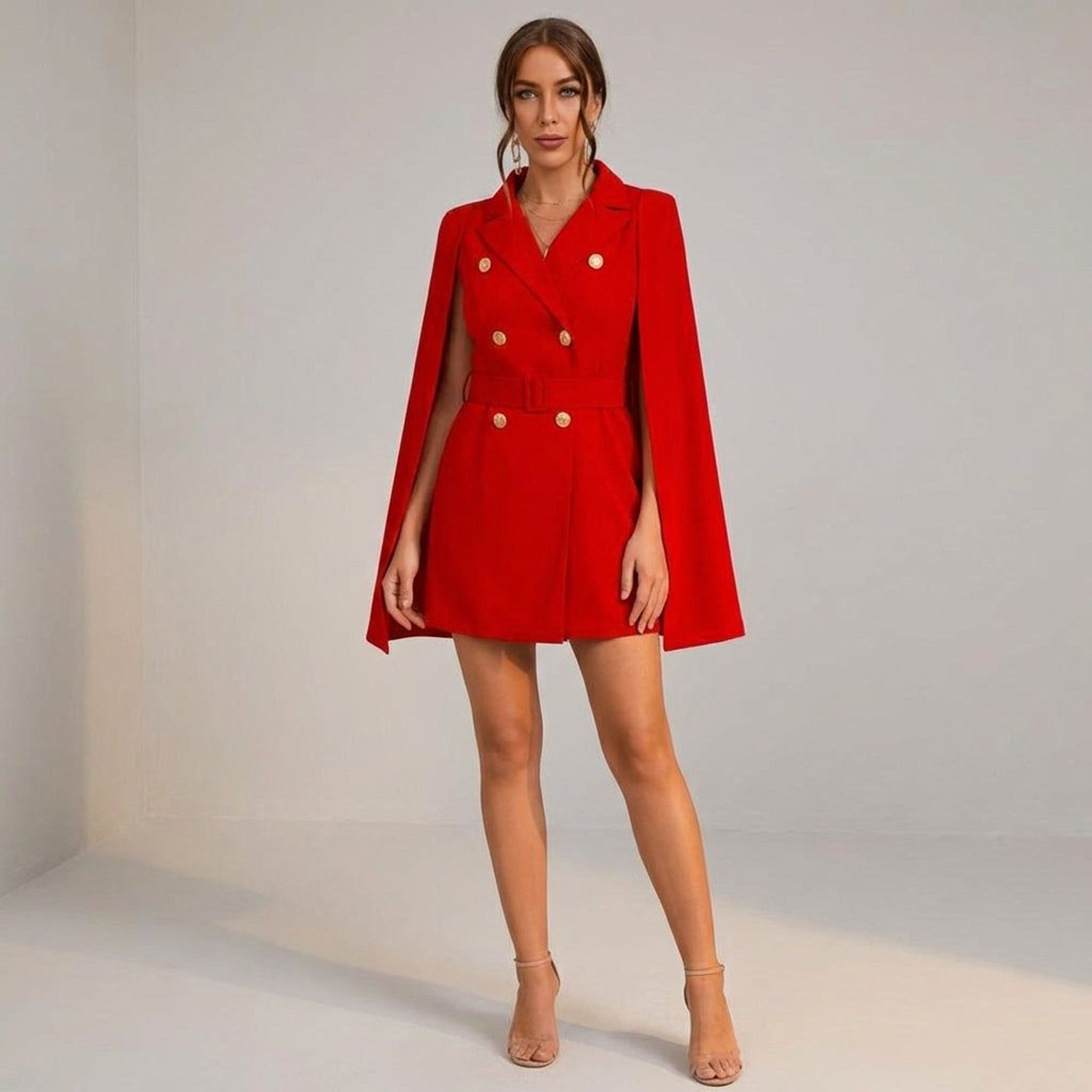 Elodie Vire | Women's Cape Blazer Mini Dress