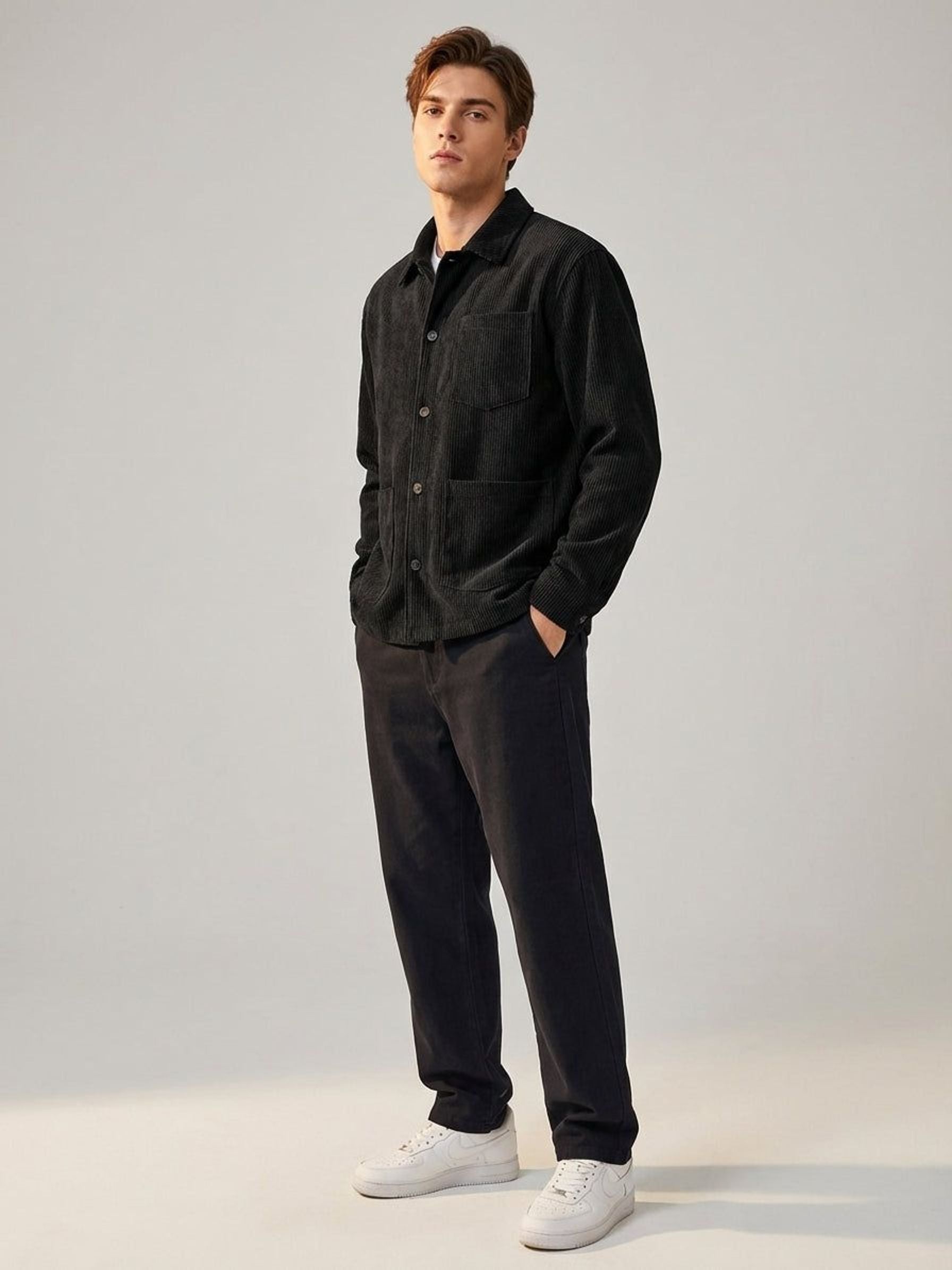Luca Varn | Men's Corduroy Cargo Shorts Brown