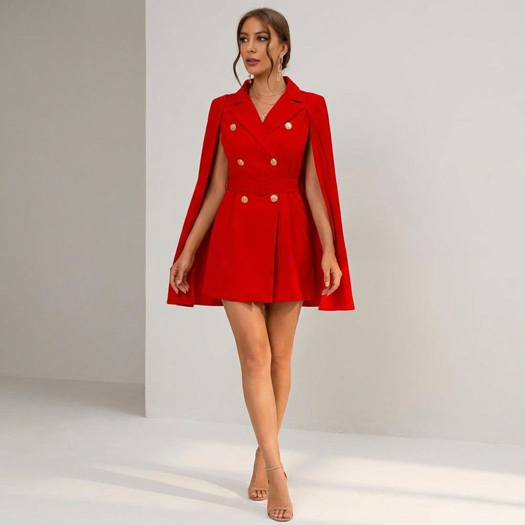Elodie Vire | Women's Cape Blazer Mini Dress