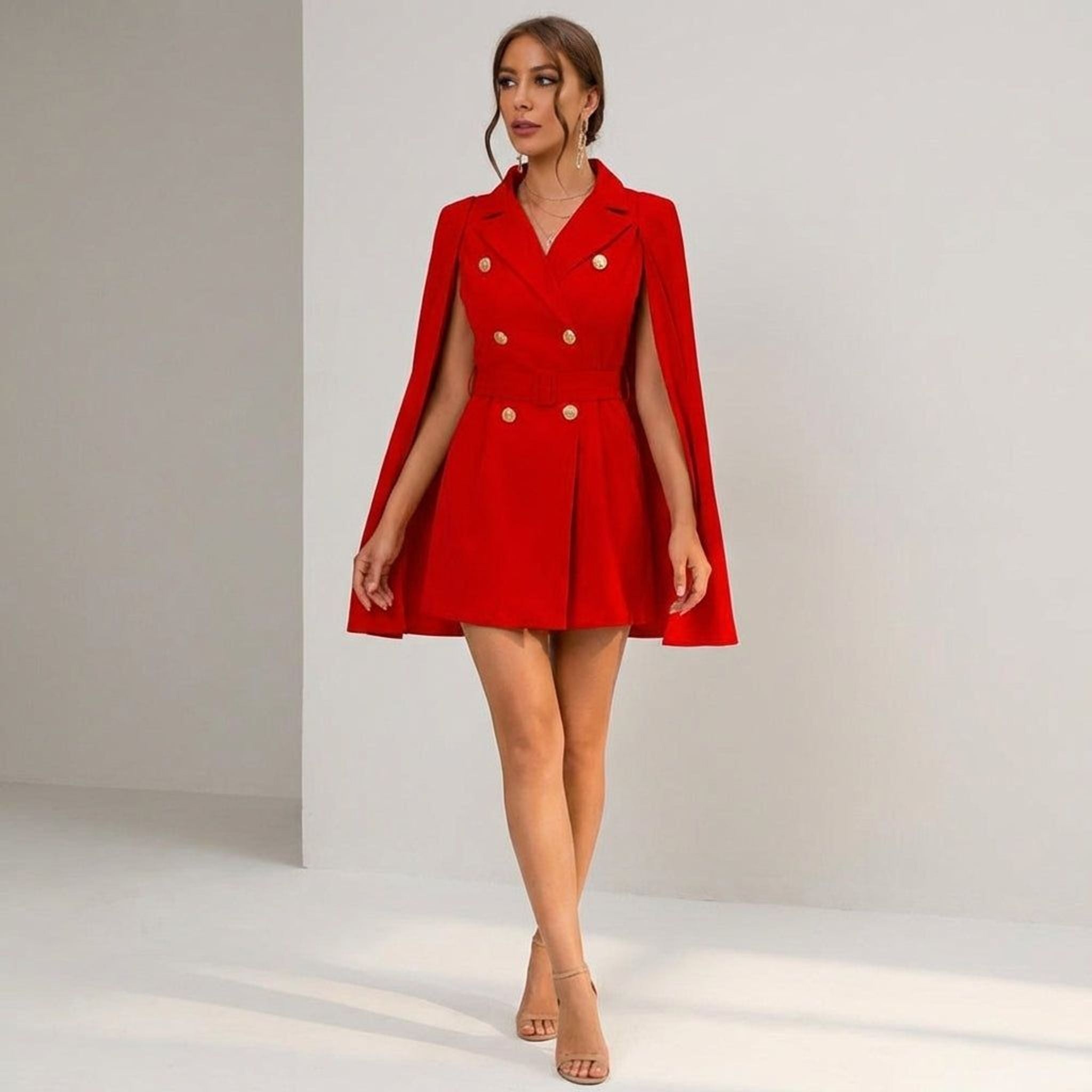 Elodie Vire | Women's Cape Blazer Mini Dress