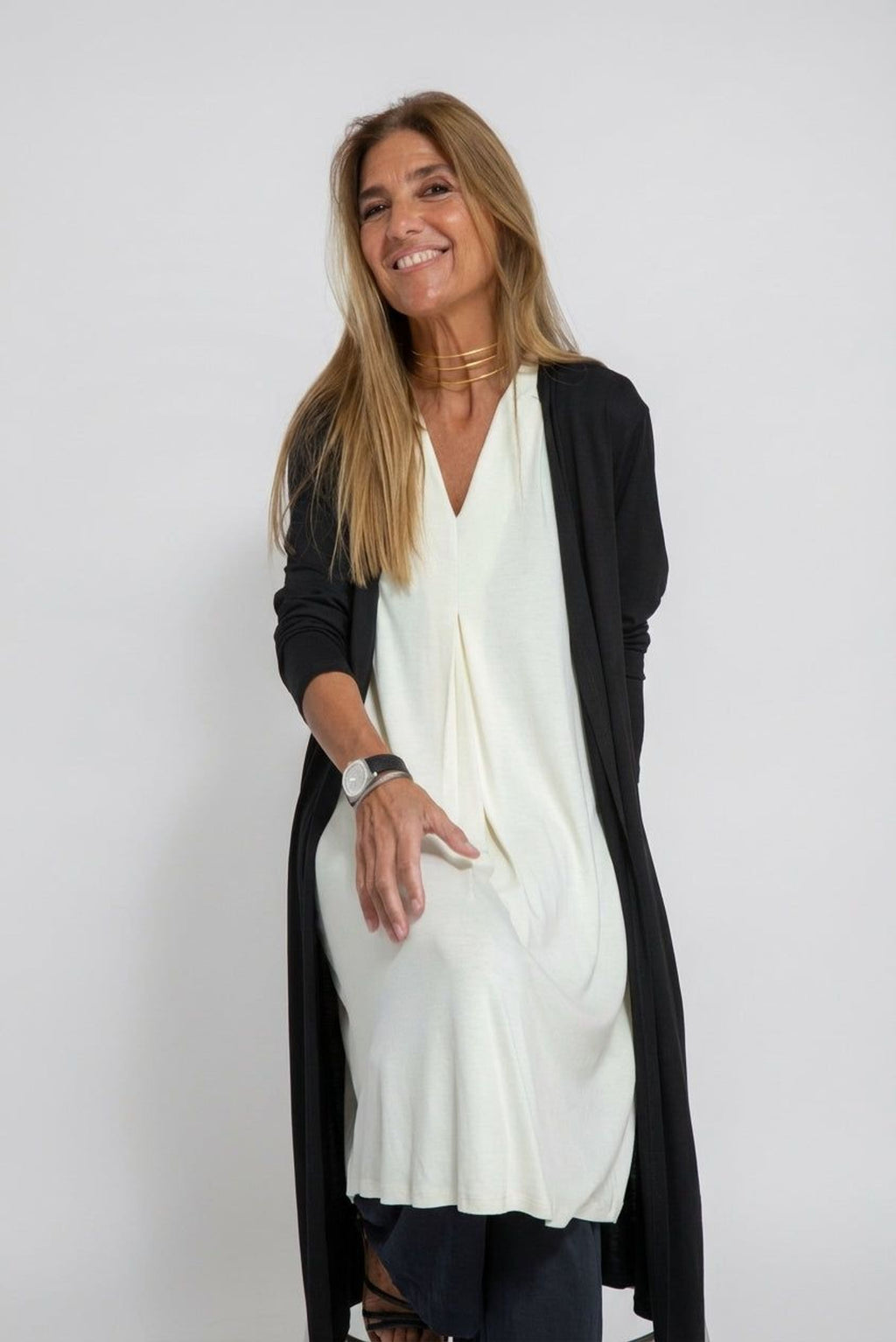 Mireille Vex | Women's Slimming Dress with Cardigan