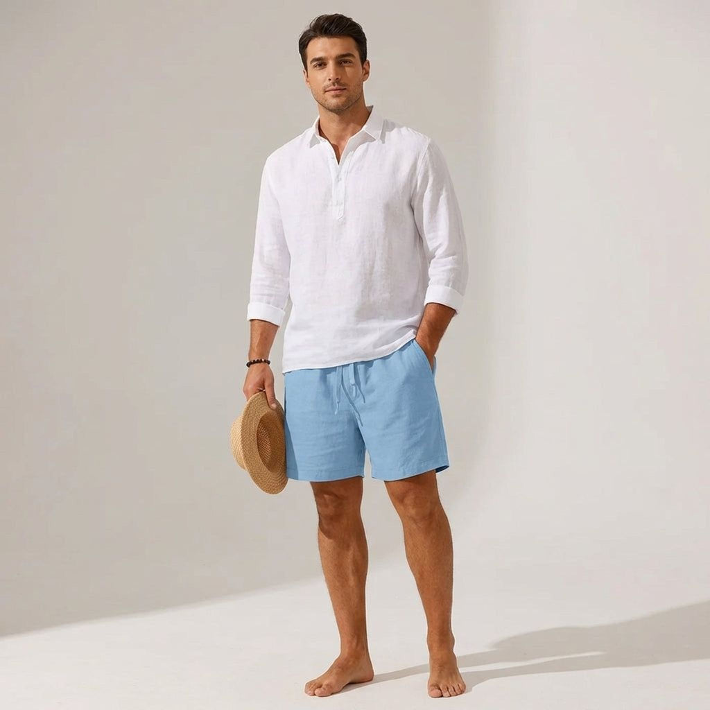 Julien Voss | Men's Cotton-Linen Blend Shorts