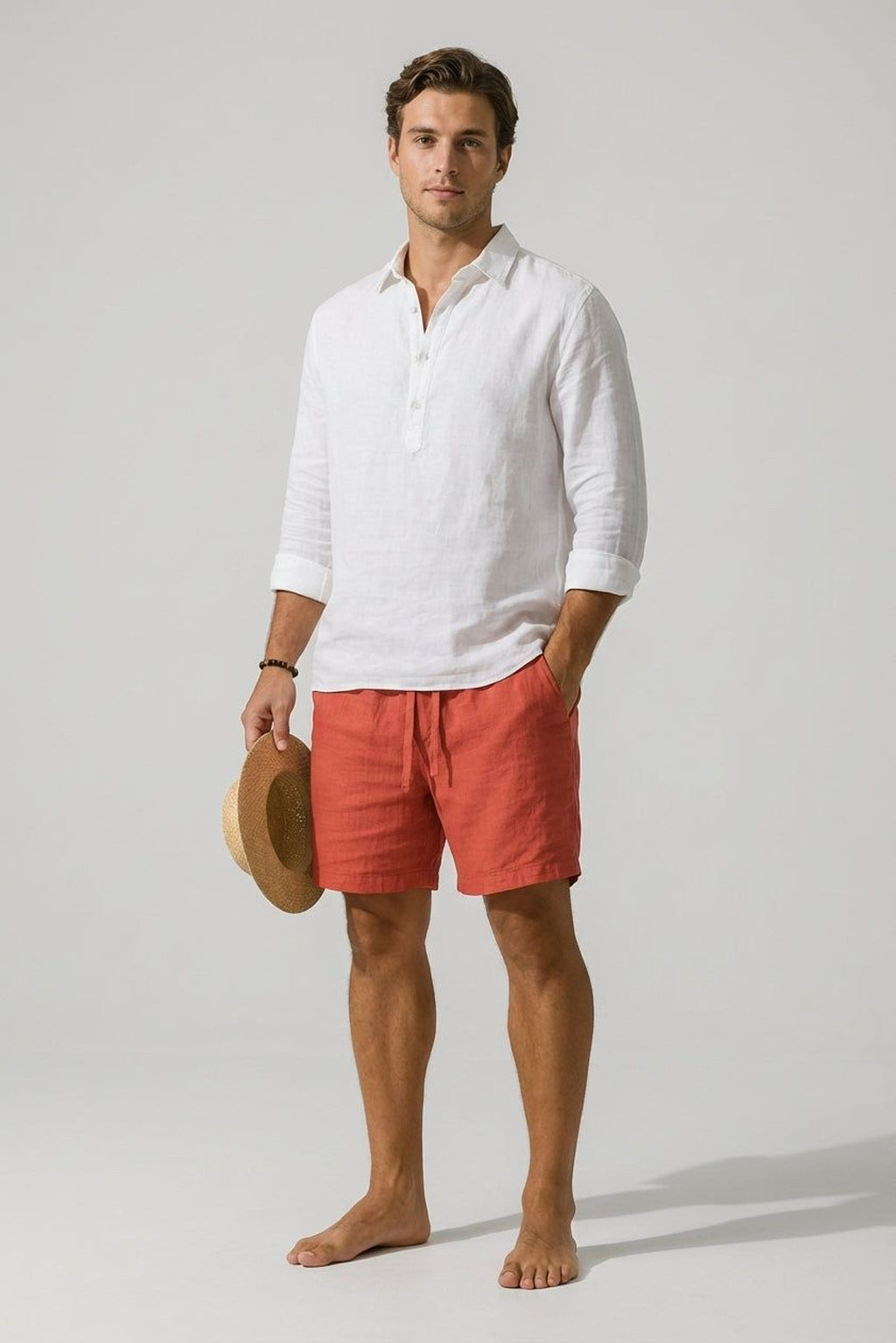 Julien Voss | Men's Cotton-Linen Blend Shorts