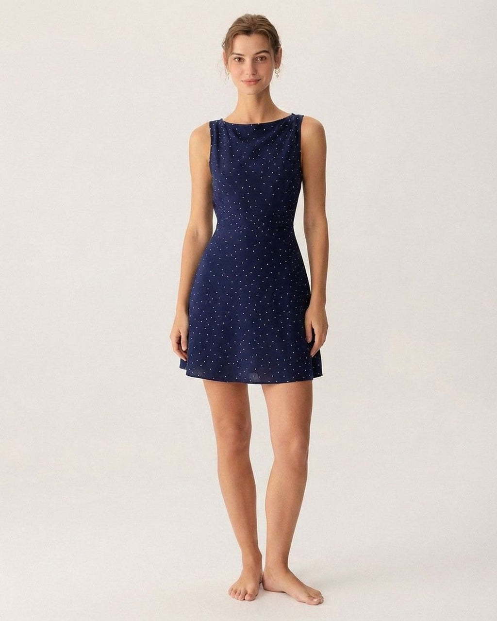 Léa Vance | Women's Blue Polka Dot Mini Dress