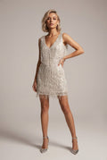 Léonie Bris | Women's Elegant Mini Dress with Fringe