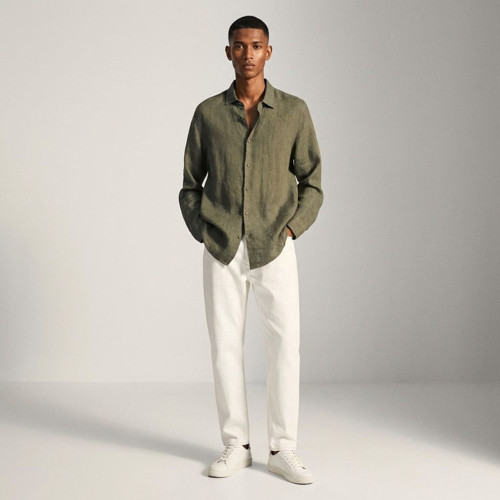 Mathis Corvo | Men's Classic Fit Linen Shirt