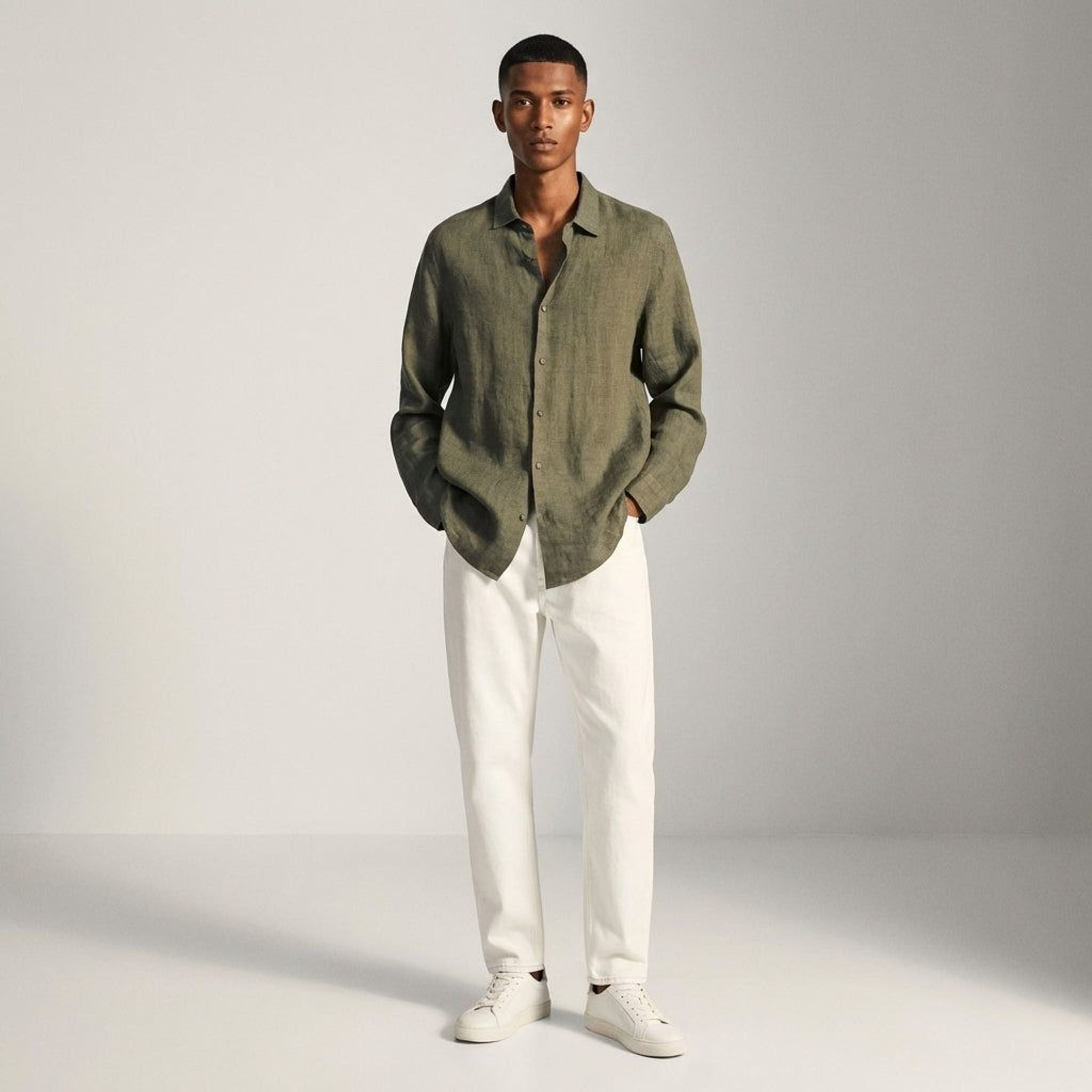 Mathis Corvo | Men's Classic Fit Linen Shirt