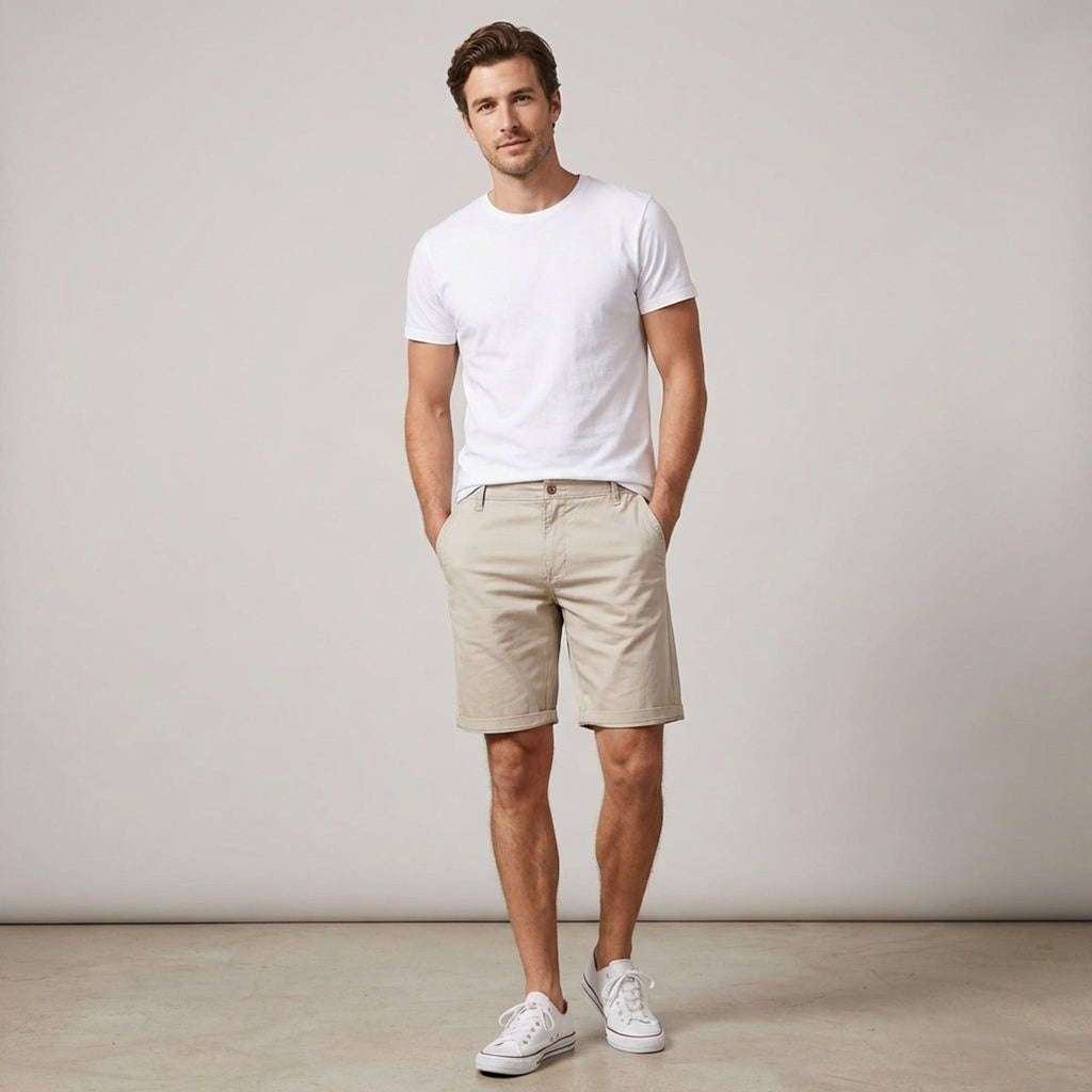 Lucien Brask | Men's Classic Casual Shorts with Stretch Waist