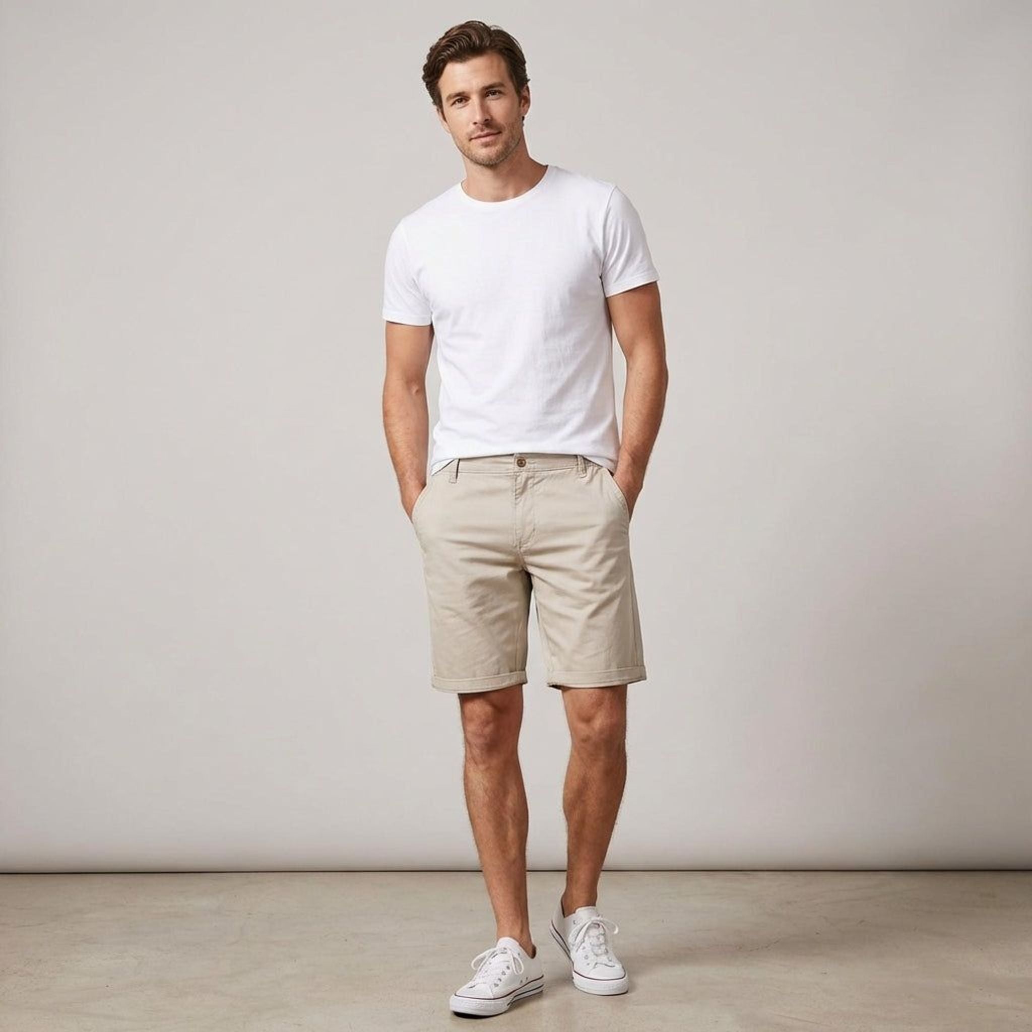 Lucien Brask | Men's Classic Casual Shorts with Stretch Waist
