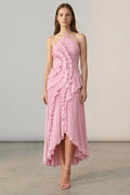 Elodie Varn | Women's Halter Ruffled Maxi Dress