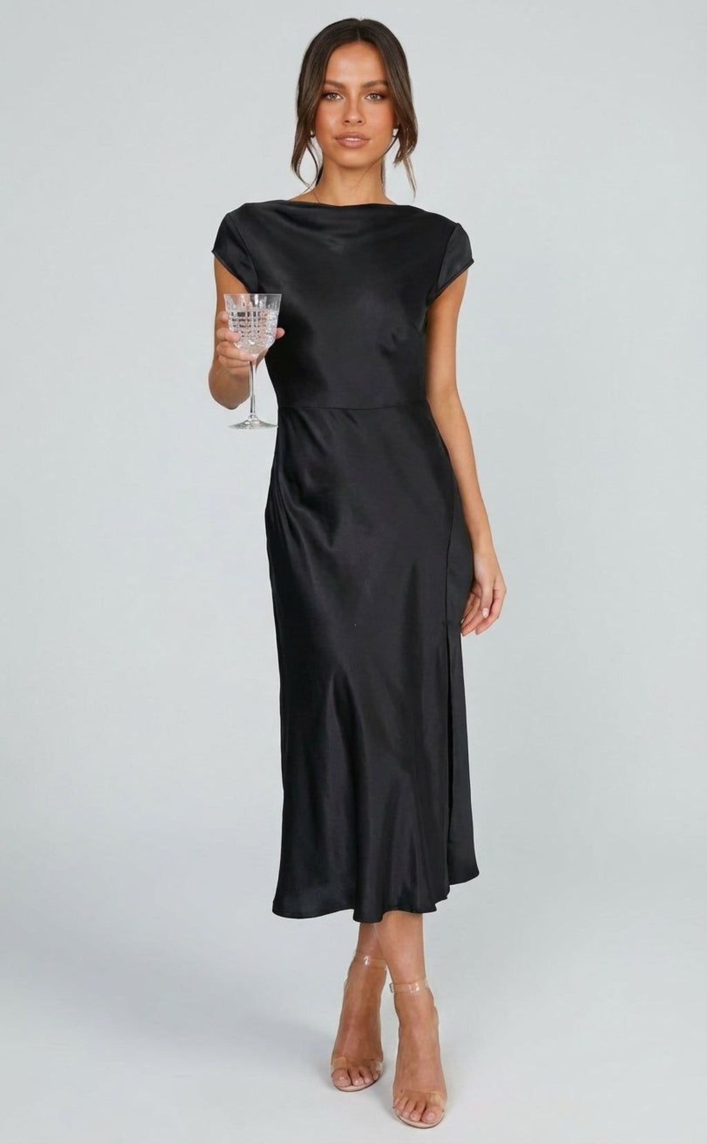 Celeste Vira | Women's Midi Slip Dress in Various Colors