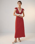 Clara Vallo | Women's Red Polka Dot Maxi Dress