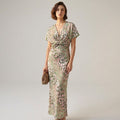 Elodie Vira | Women's Twisted V-Neck Maxi Dress