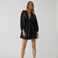 Elena Voss | Women's V-Neck Long Sleeve Mini Dress