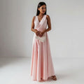 Clara Vex | Women's Long V-Neck Dress