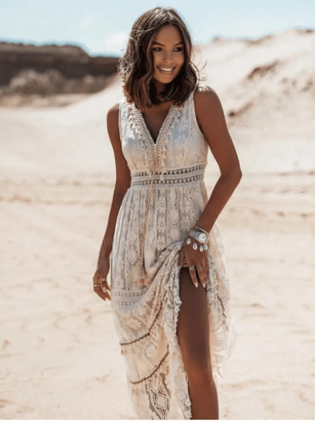 Luna Tress | Women's Bohemian Sleeveless Maxi Dress