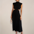 Elena Vira | Women's Elegant Maxi Dress with Cap Sleeves