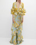 Elara Voss | Women's Printed Chiffon Ceremony Dress