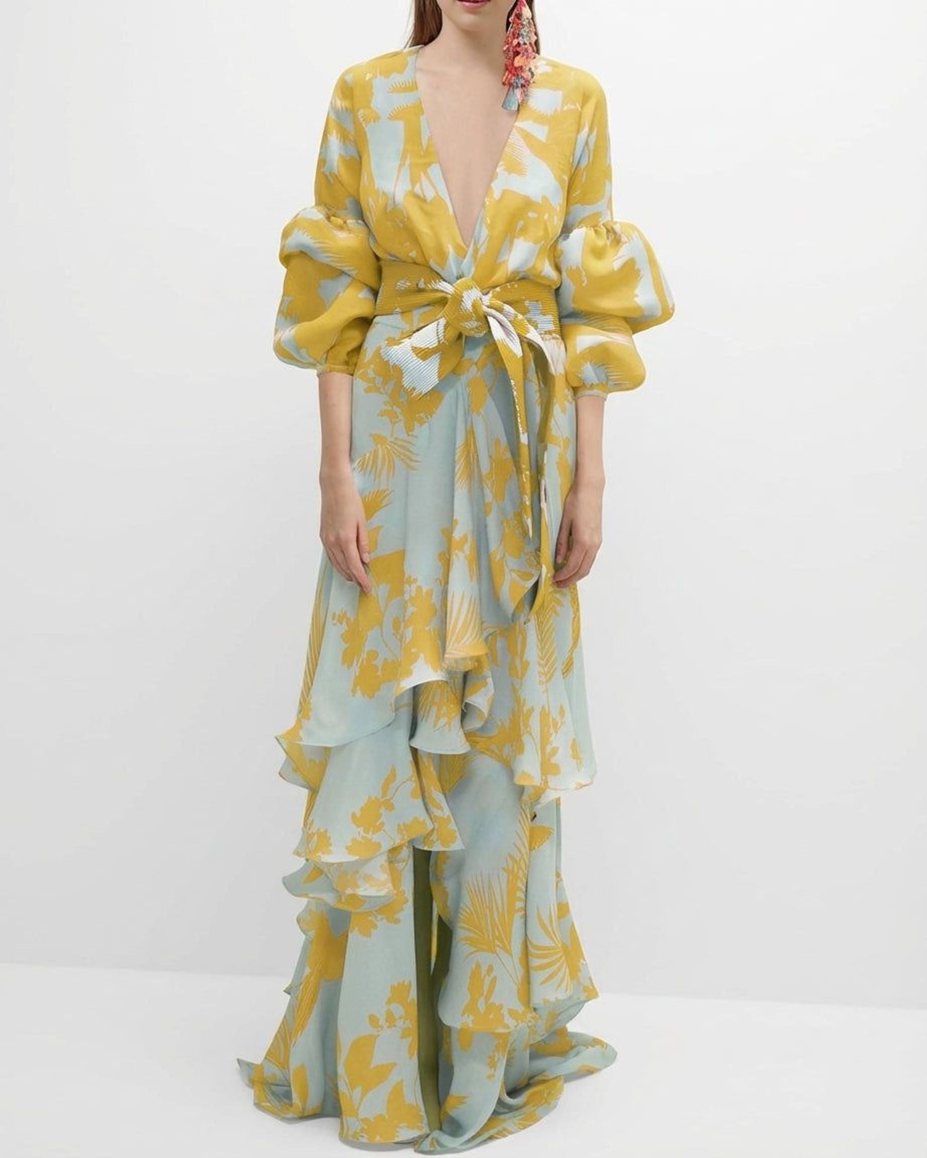 Elara Voss | Women's Printed Chiffon Ceremony Dress