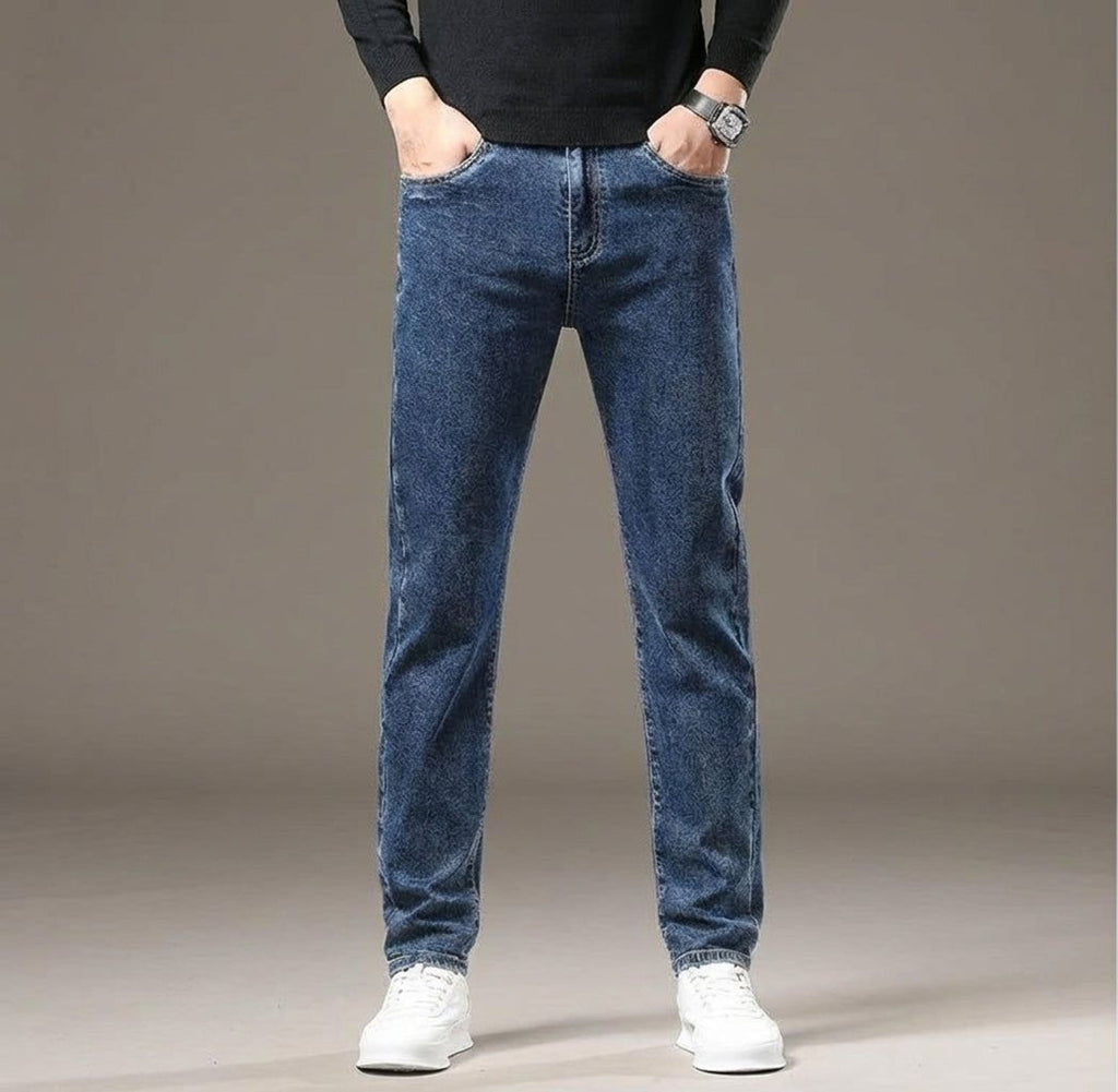 Lorenzo Marn | Men's Insulated Winter Jeans Gray Blue Black Smoke Gray