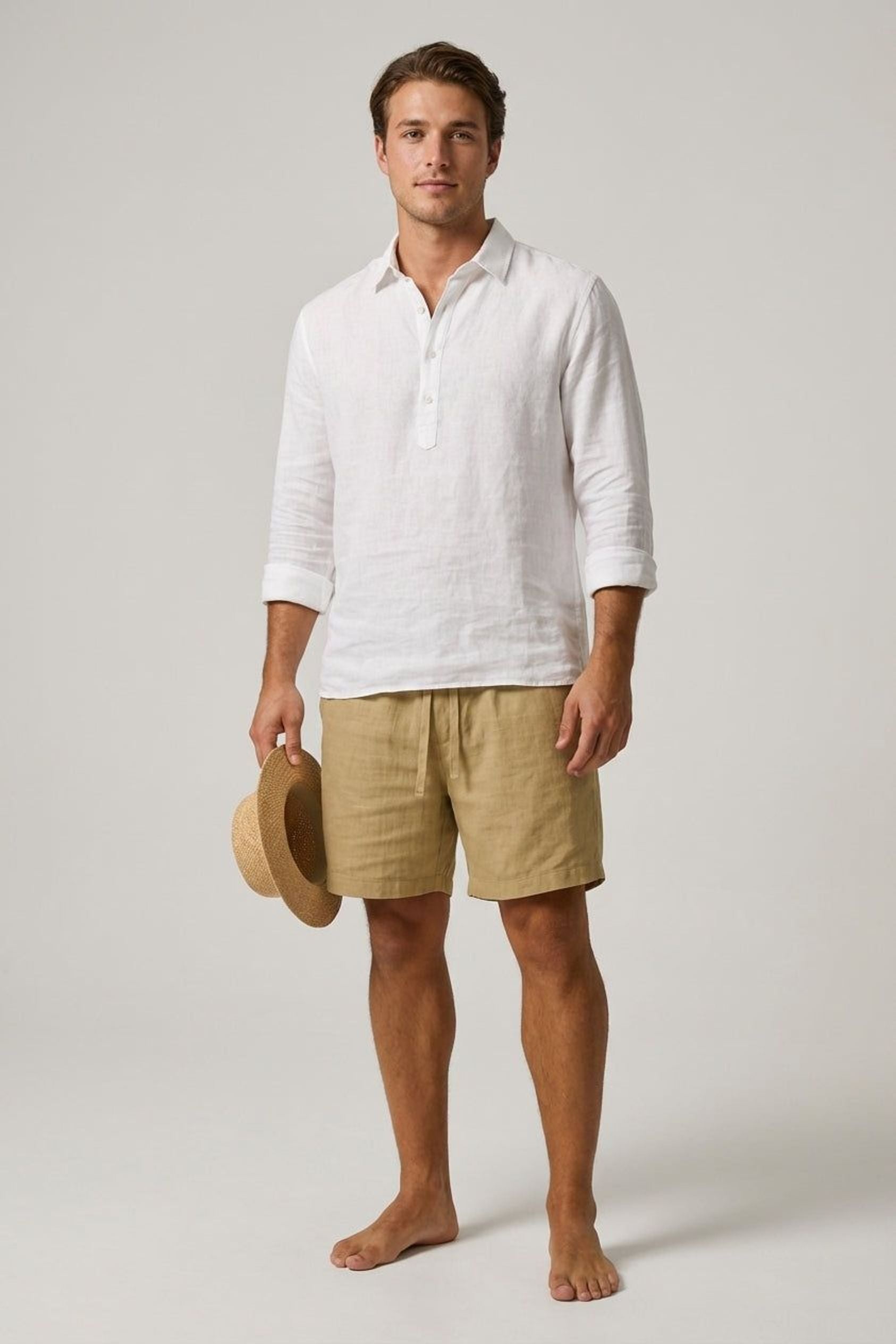 Julien Voss | Men's Cotton-Linen Blend Shorts