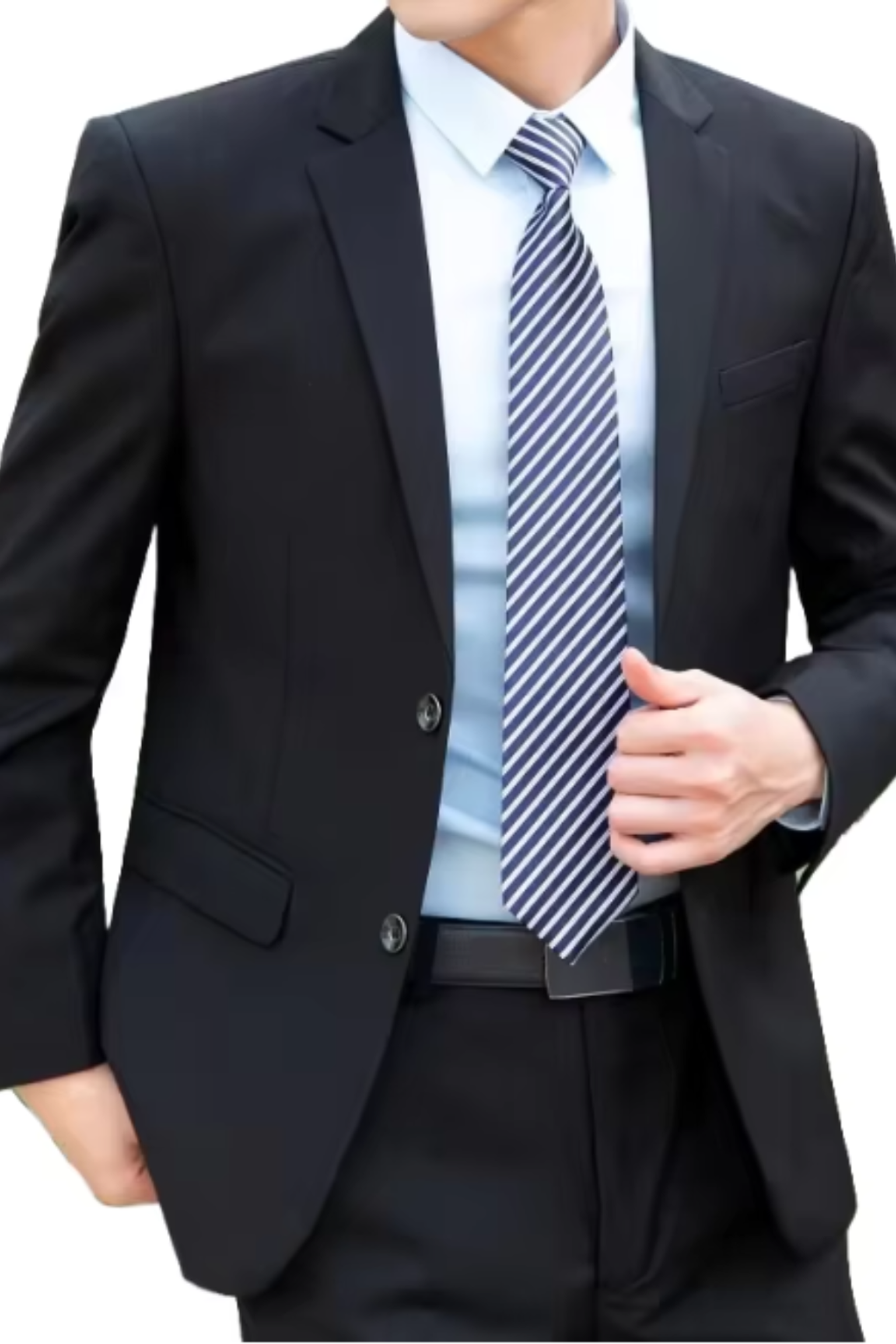 Gaston Vorn | Men's Black Slim Fit Business Suit