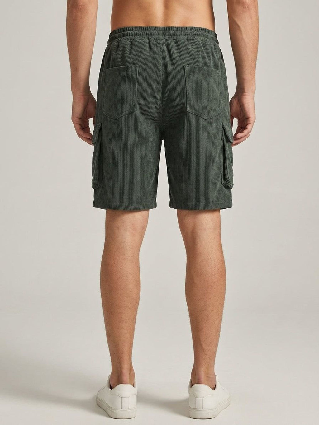 Luca Varn | Men's Corduroy Cargo Shorts Brown