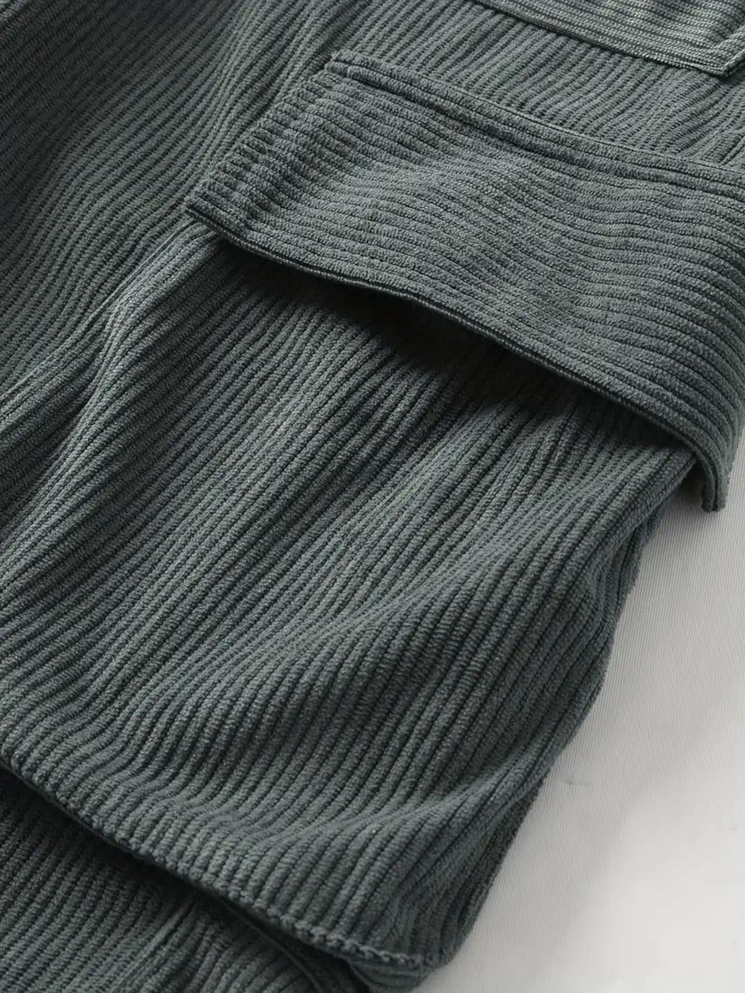 Luca Varn | Men's Corduroy Cargo Shorts Brown