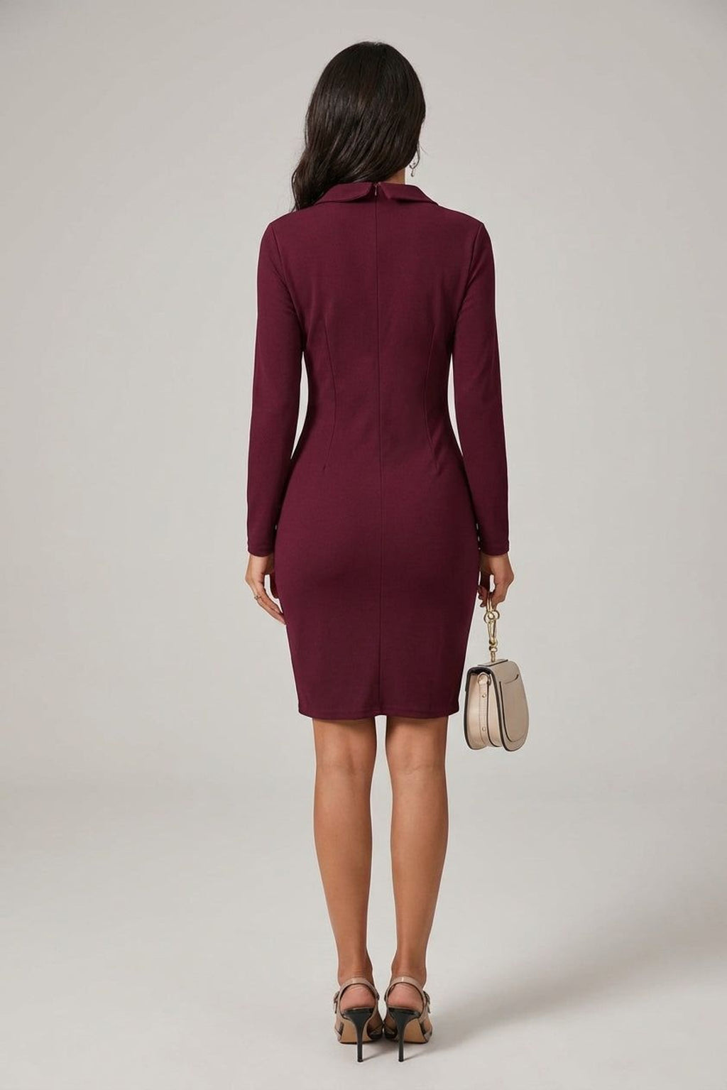 Elena Vire | Women's Long Sleeve Midi Dress