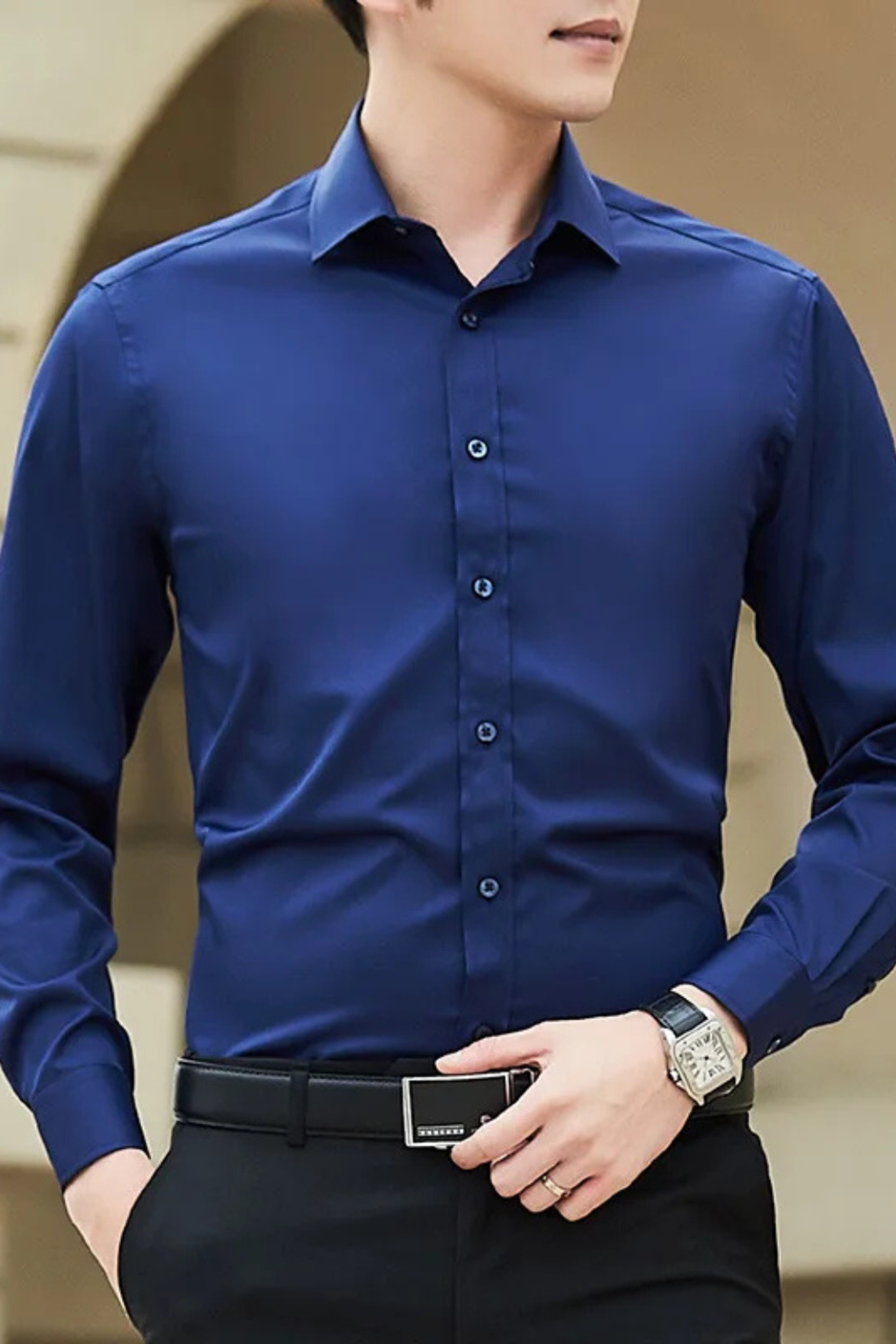 Luca Fynn | Men's Slim Fit Long Sleeve Shirt
