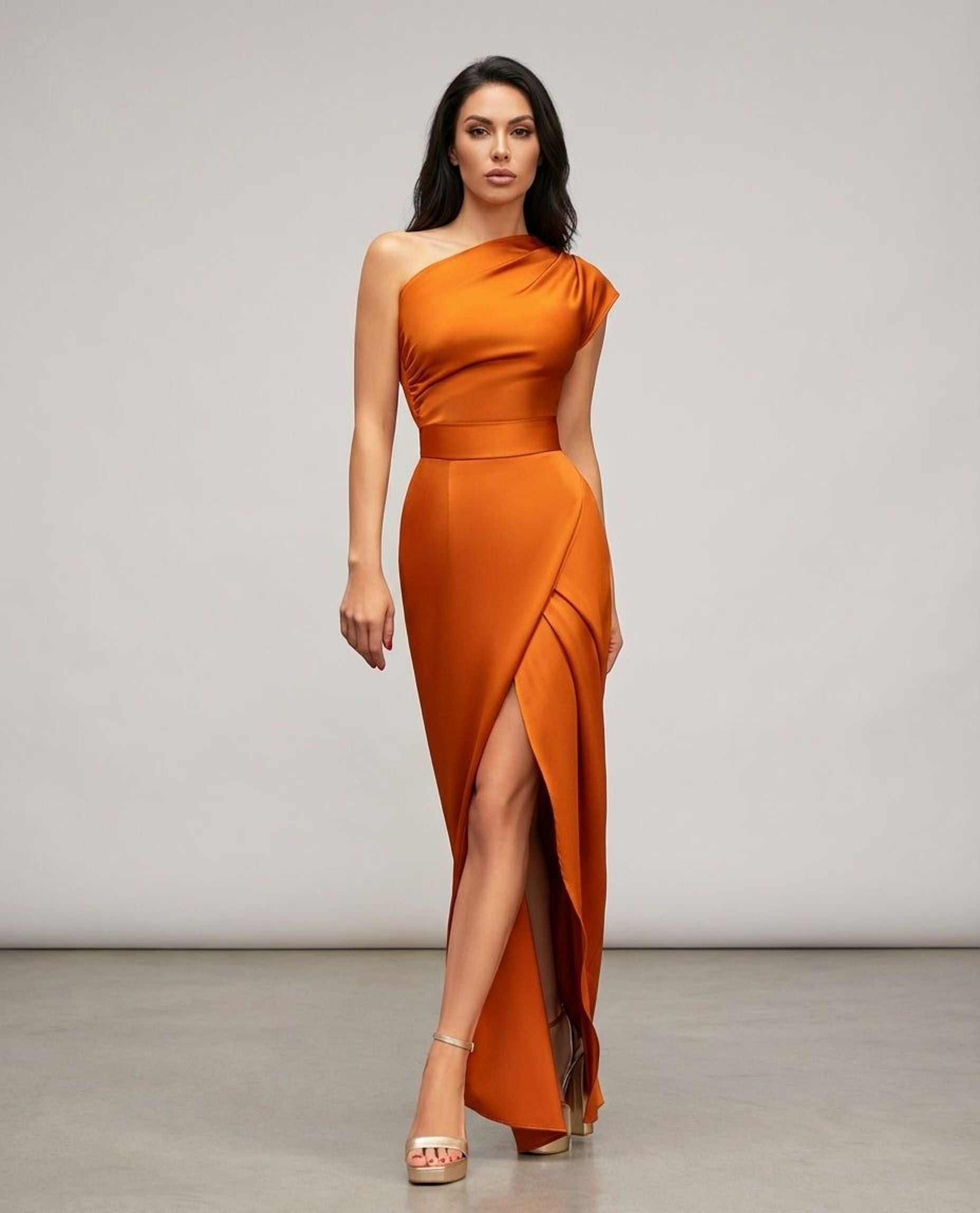 Elena Vire | Women's Elegant Asymmetrical Evening Dress