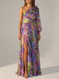 Elodie Vorn | Women's Lilac Print Maxi Dress