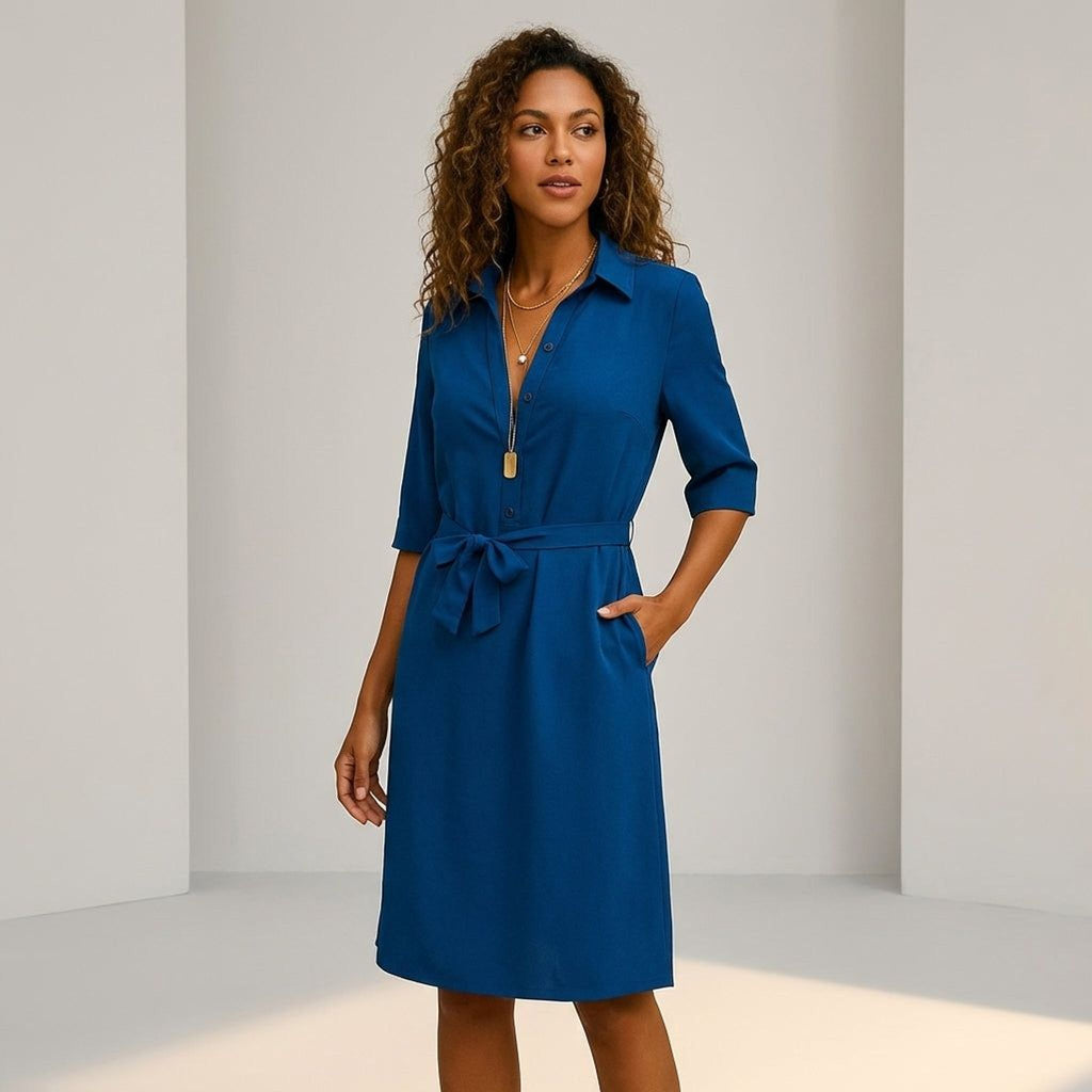 Elara Voss | Women's Midi Casual Dress
