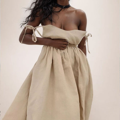 Celina Varn | Women's Linen Midi Dress