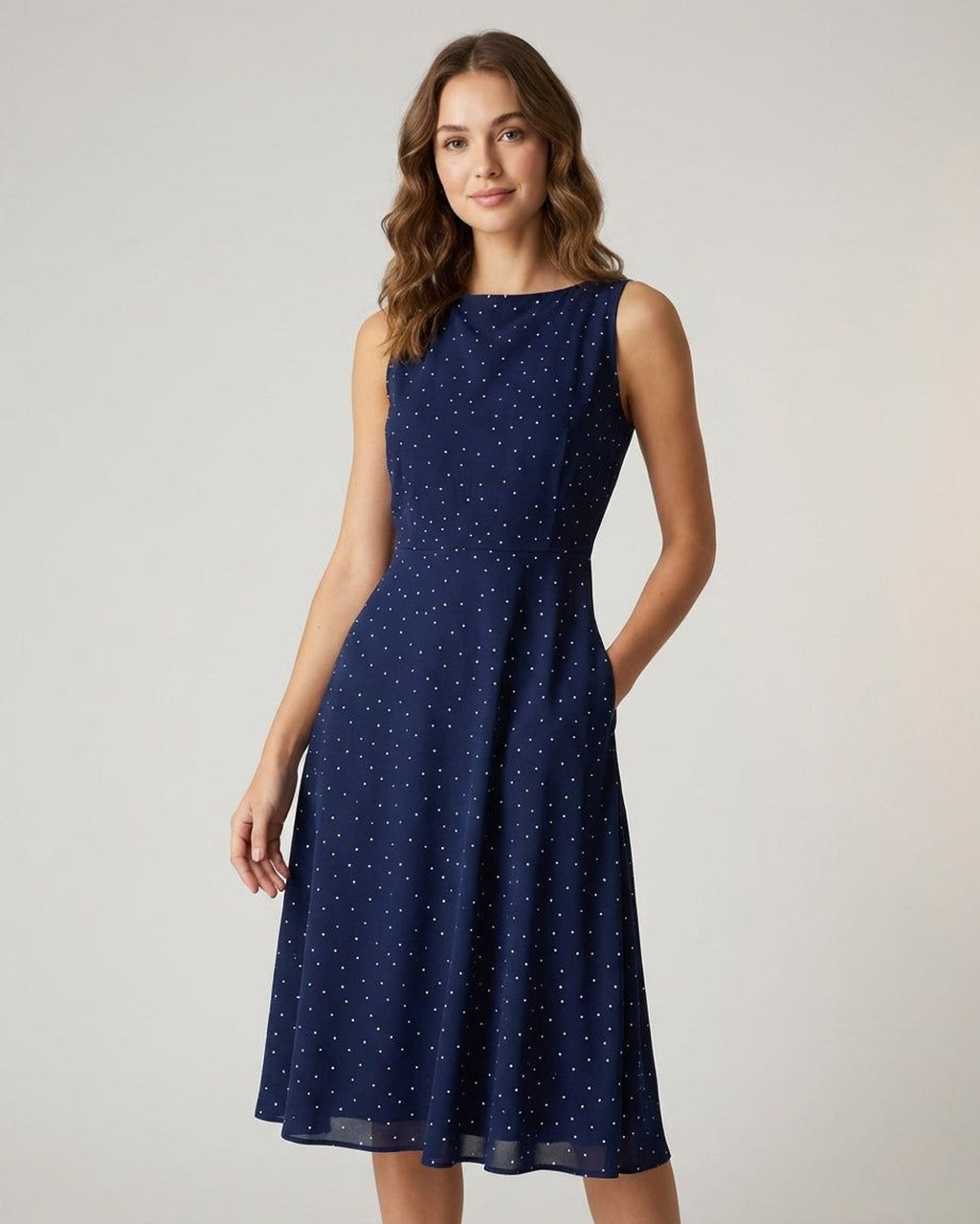 Léa Vance | Women's Blue Polka Dot Mini Dress