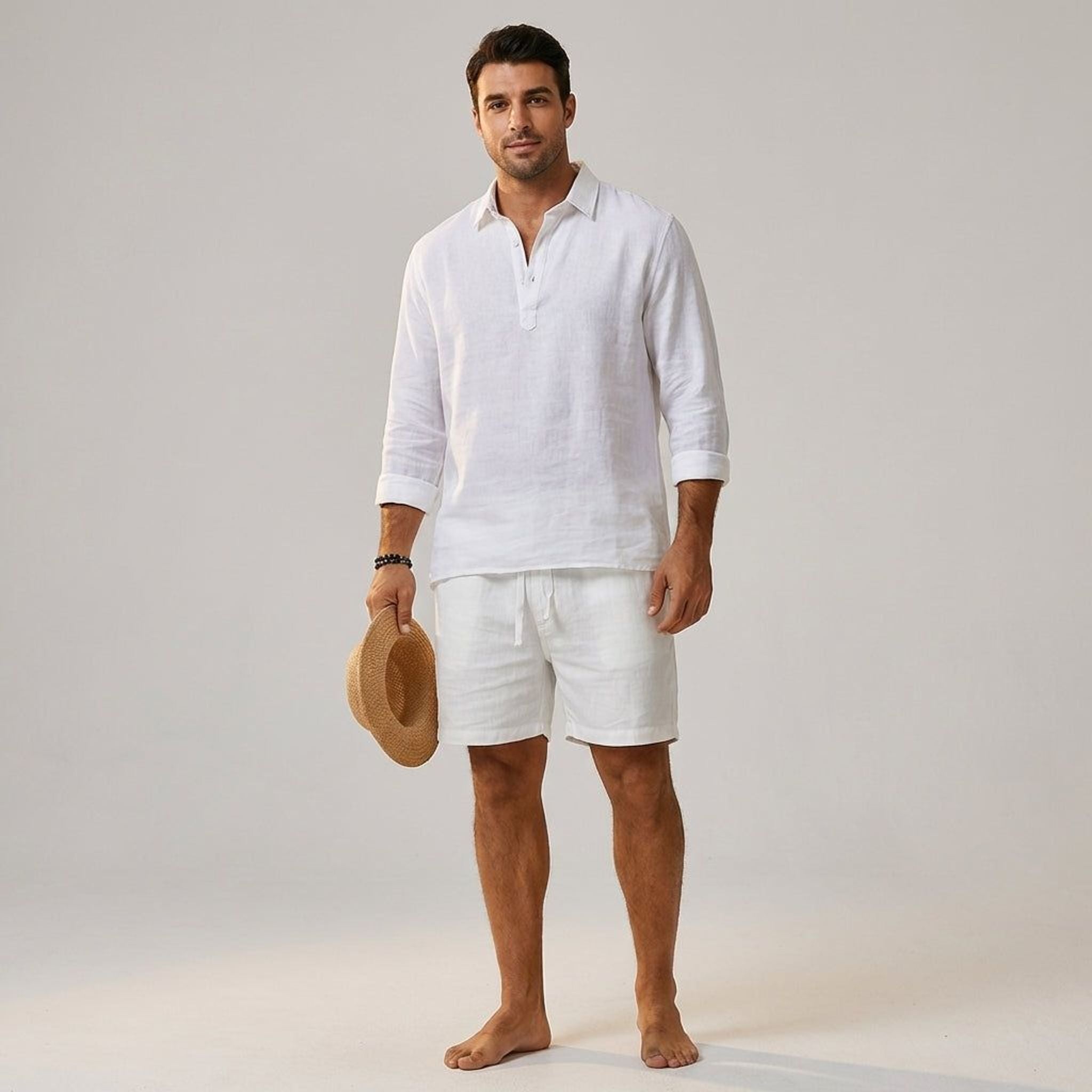Julien Voss | Men's Cotton-Linen Blend Shorts