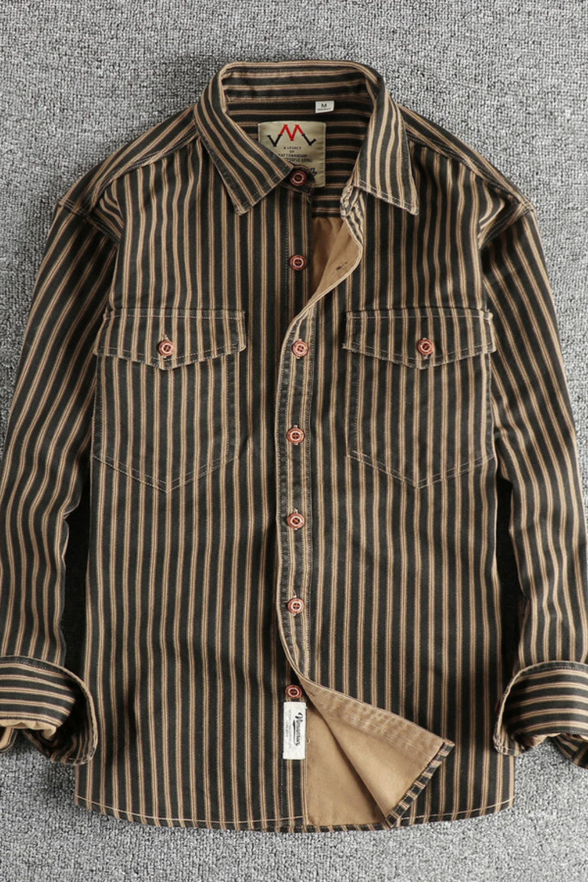 Luca Vren | Men's Striped Loose Fit Shirt