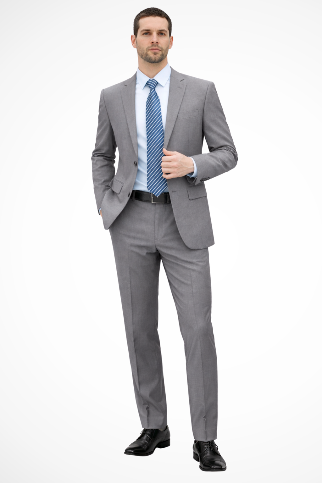 Gaston Vorn | Men's Black Slim Fit Business Suit