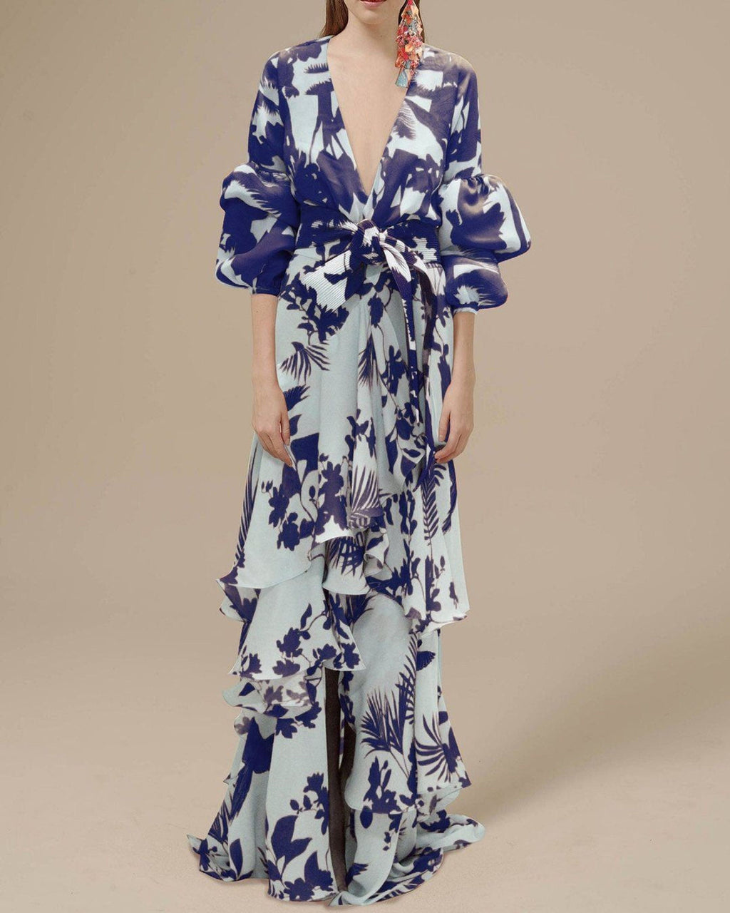 Elara Voss | Women's Printed Chiffon Ceremony Dress