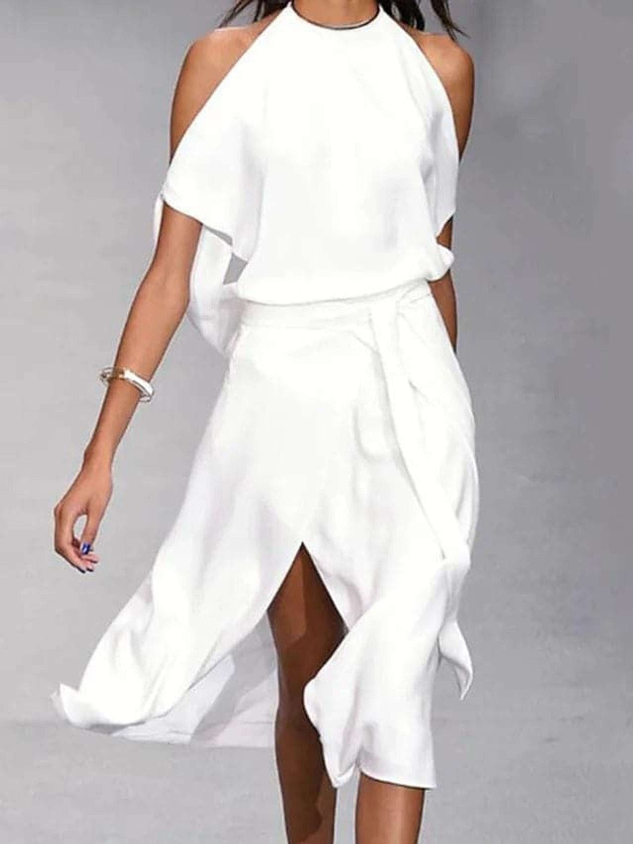 Léonie Vair | Women's Midi Off-Shoulder Dress