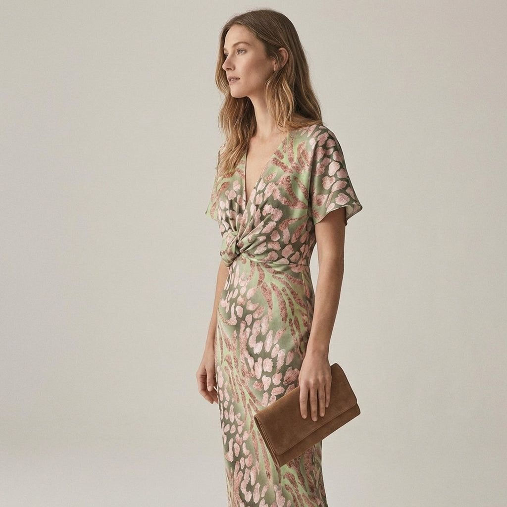 Elodie Vira | Women's Twisted V-Neck Maxi Dress