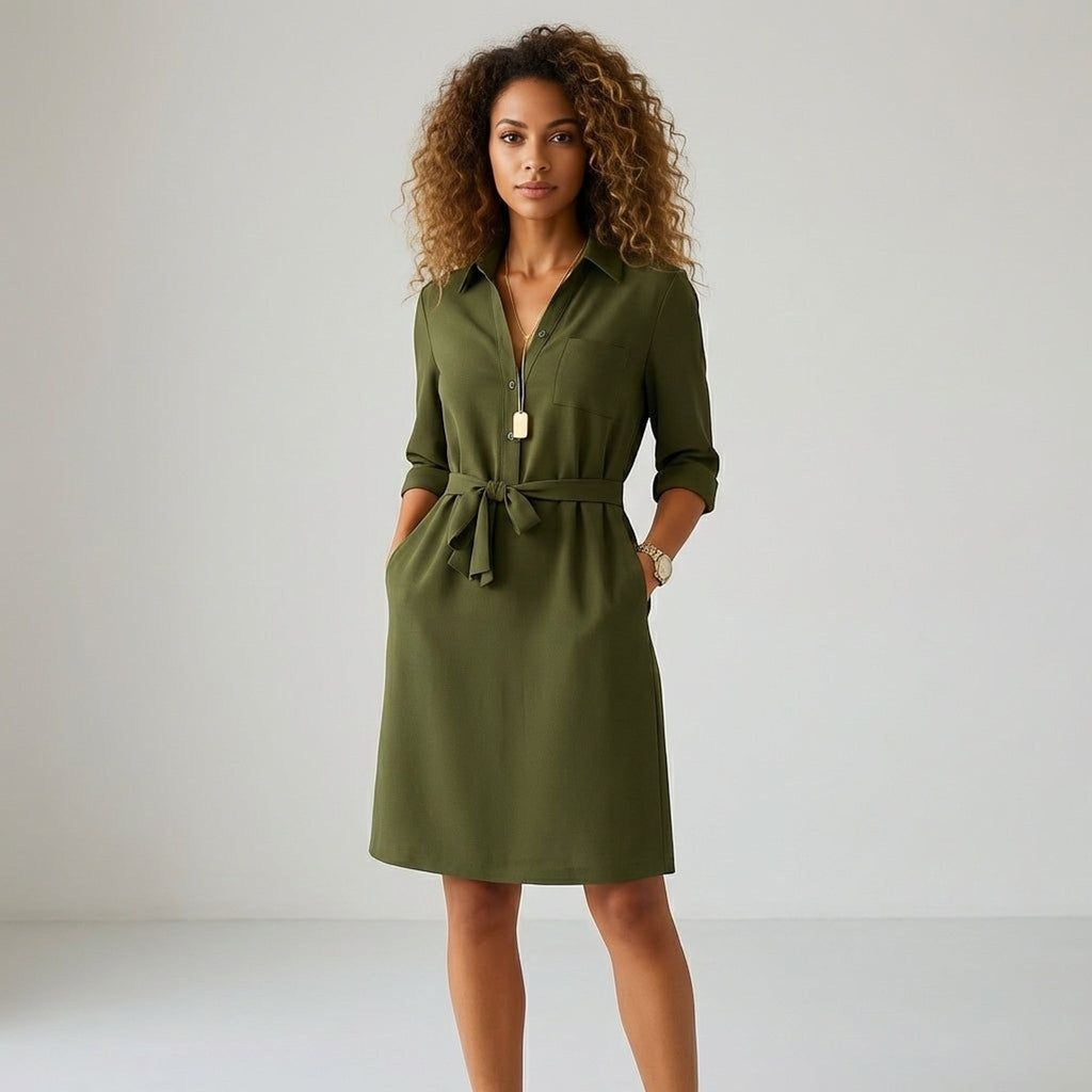 Elara Voss | Women's Midi Casual Dress