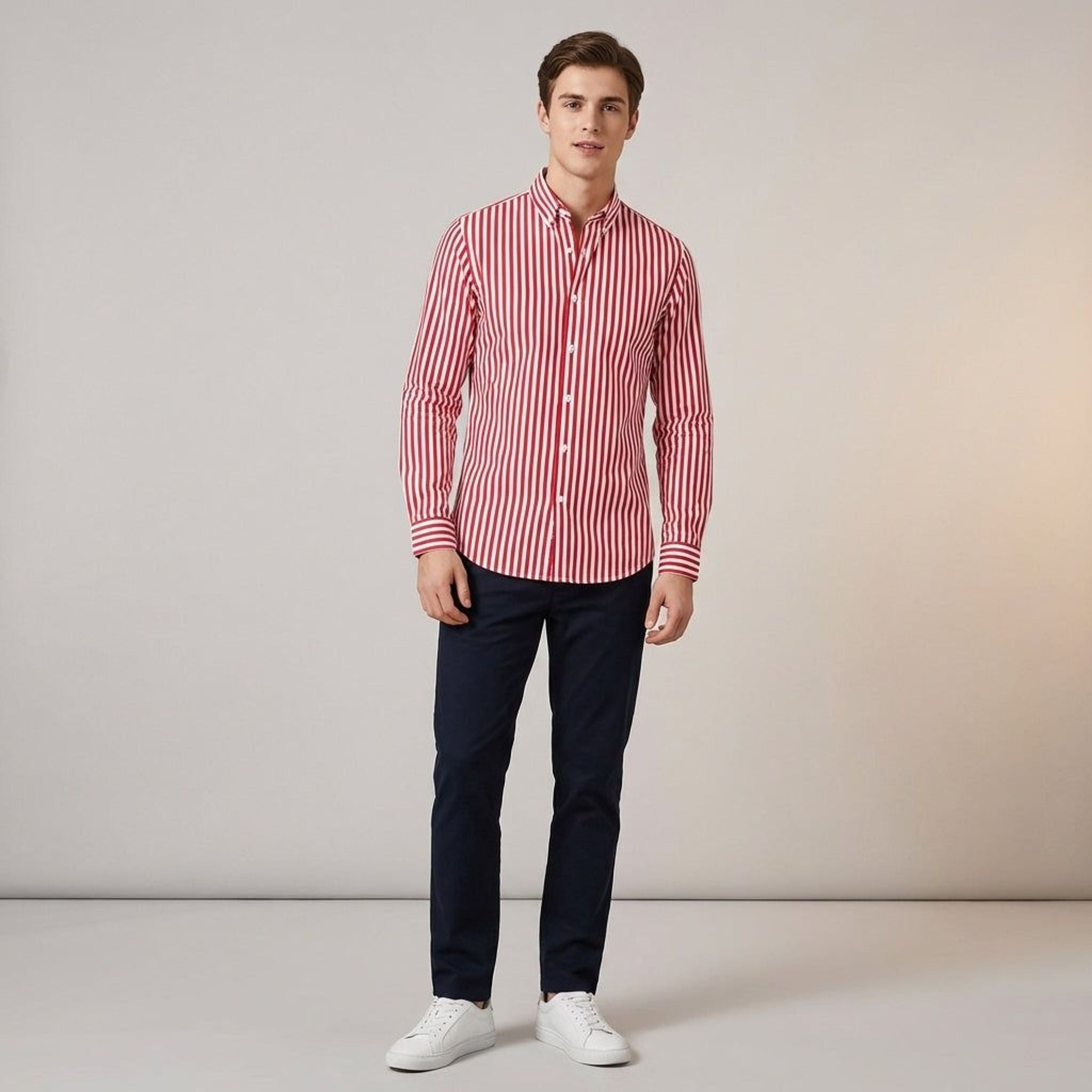 Alaric Voss | Men's Striped Shirt in Multiple Colors