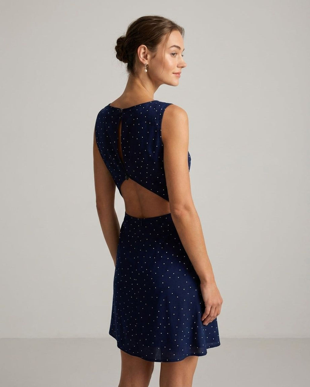 Léa Vance | Women's Blue Polka Dot Mini Dress